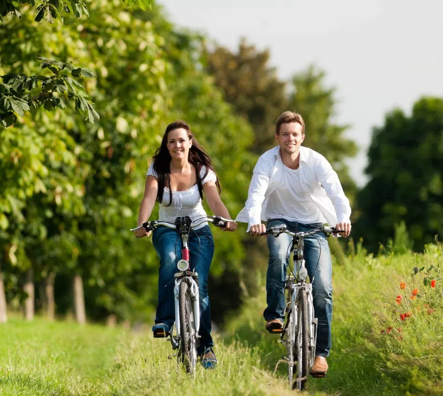 Cycling through the countryside of North Limburg