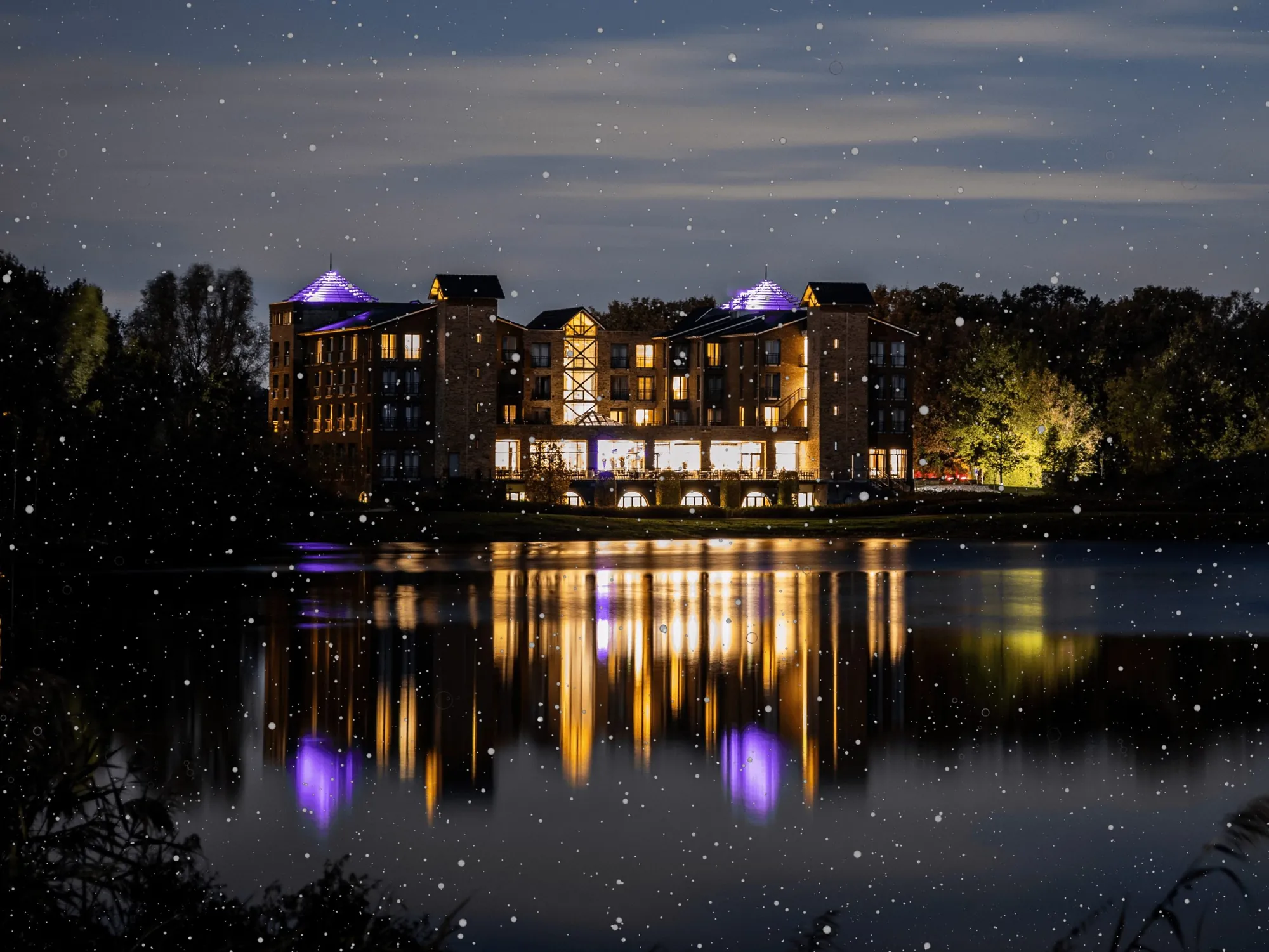 Parkhotel Horst in de winteravond