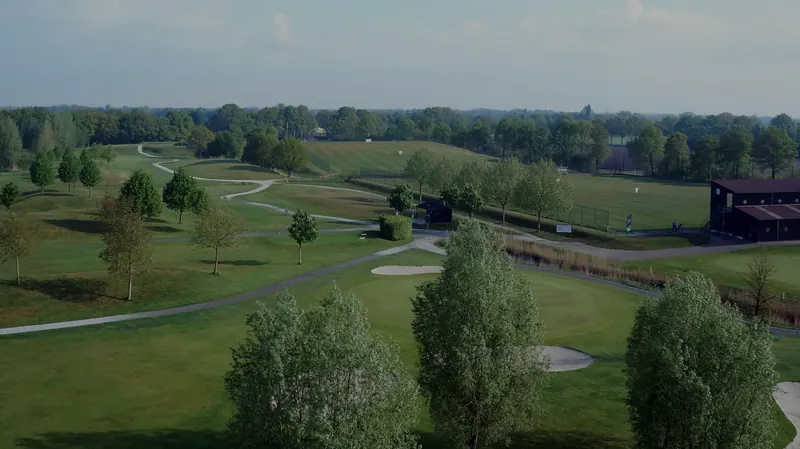 Golfbaan De Golfhorst in America, gezien vanuit de lucht