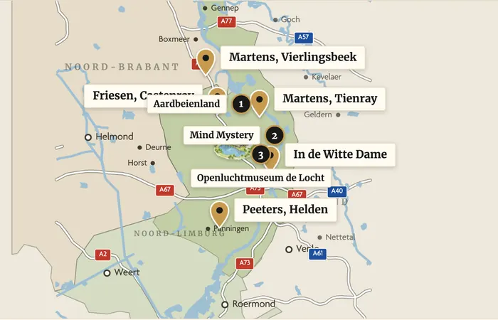 Karte mit Parkhotel Horst und der Spargelsaison
