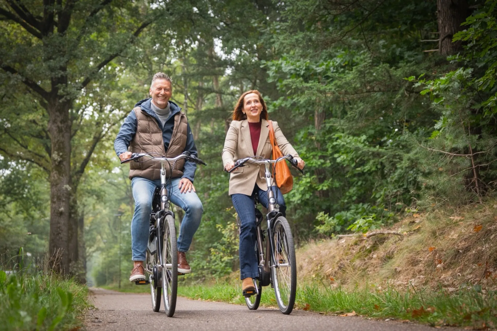 Cycling through the woods around Parkhotel Horst