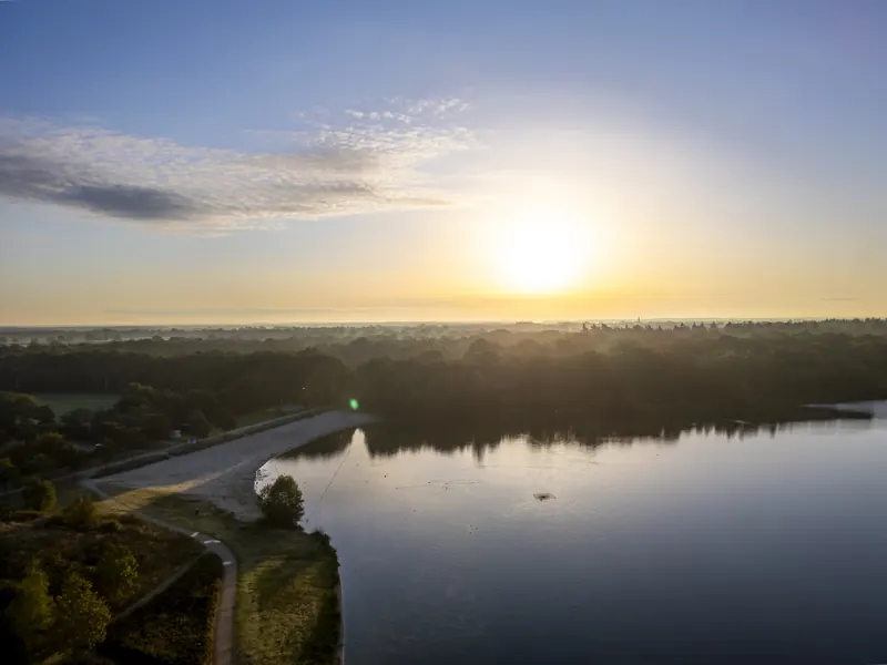 The lake in the Kasteelse Bossen at sunrise