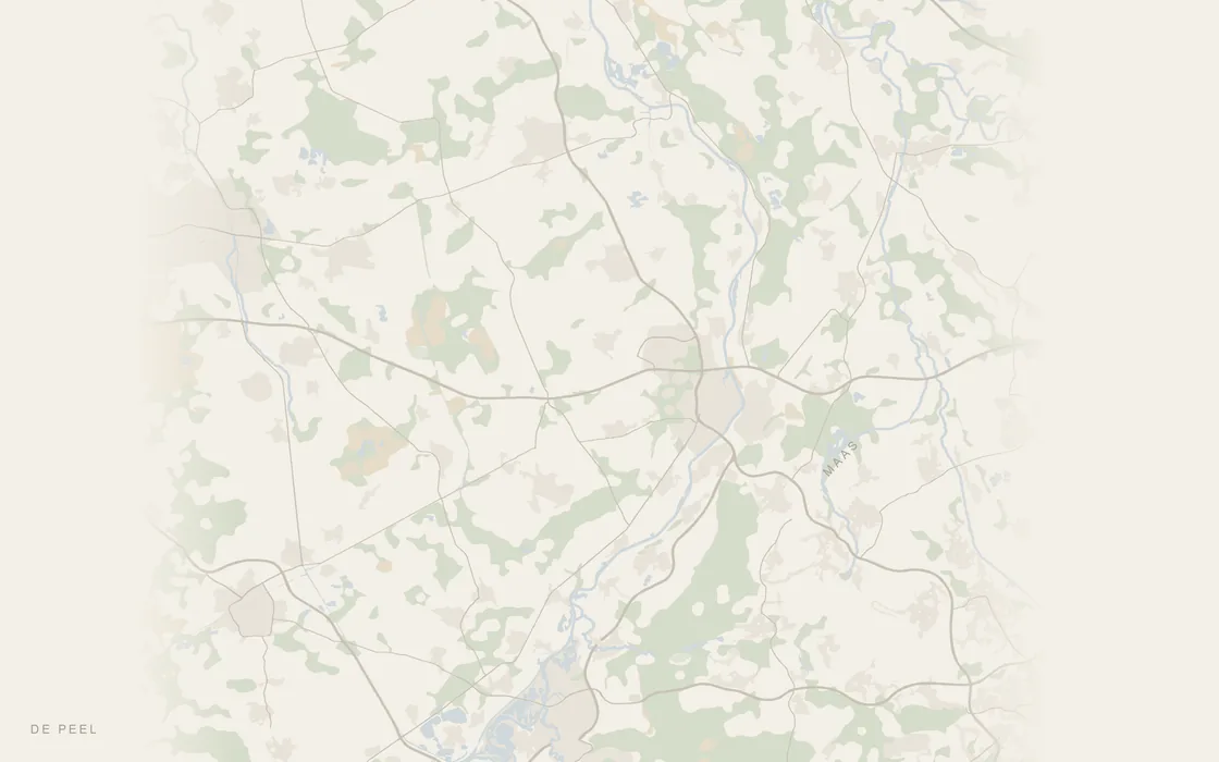 Overzichtskaart met de elf fietsroutes rond Parkhotel Horst