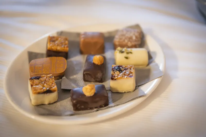 A plate of bonbons and petits fours from BØFF
